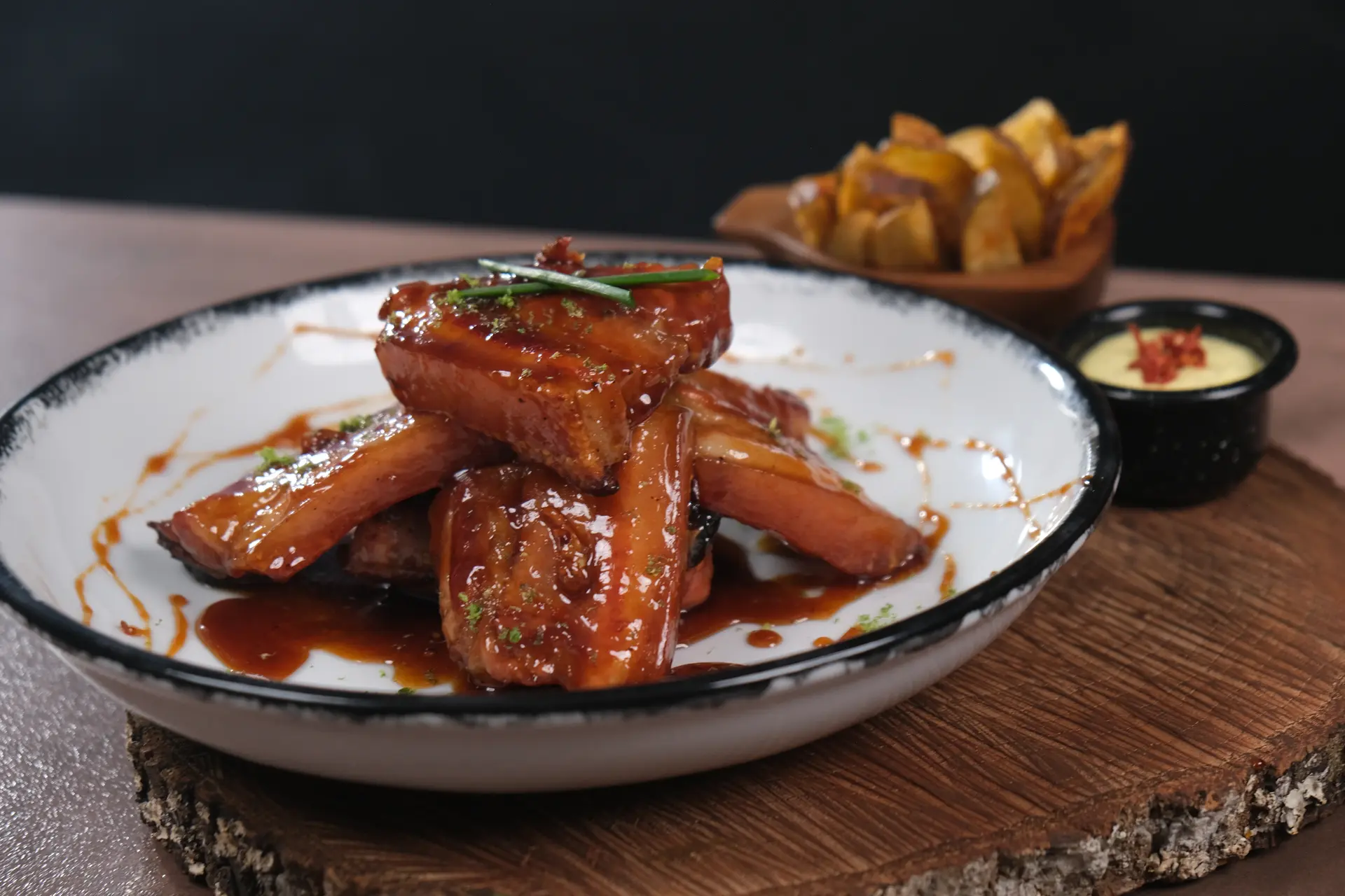 Costichi de cerdo con salsa chipotle