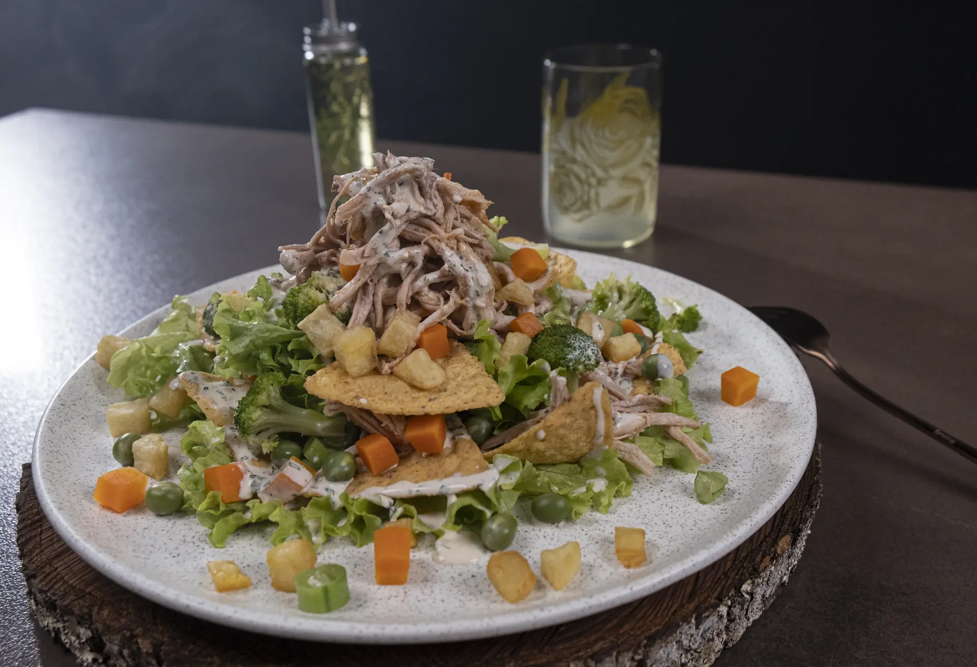 Plato Frío Con Desmechado De Cerdo